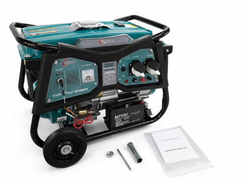 موتور برق ۳.۸ کیلووات بنزینی اسمیت مدل SM-4000E استارتی و چرخ و دسته دار